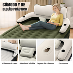 ¡Pagas 1 y Te Llevas 2! Colchón Portátil Doble con Apoyo de Cabeza, Triple Revestimiento y Antidesgarro + Bomba de Aire Eléctrica de Regalo