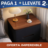 [Promo 2x1] Organizador de Madera para Mesita de Noche con Dos Cajones - Diseño Moderno