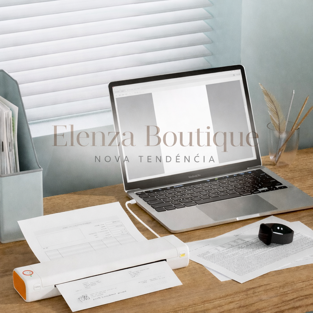 Mini impresora portátil Elenza PrintGo™ con Bluetooth y alta definición, sin cartucho