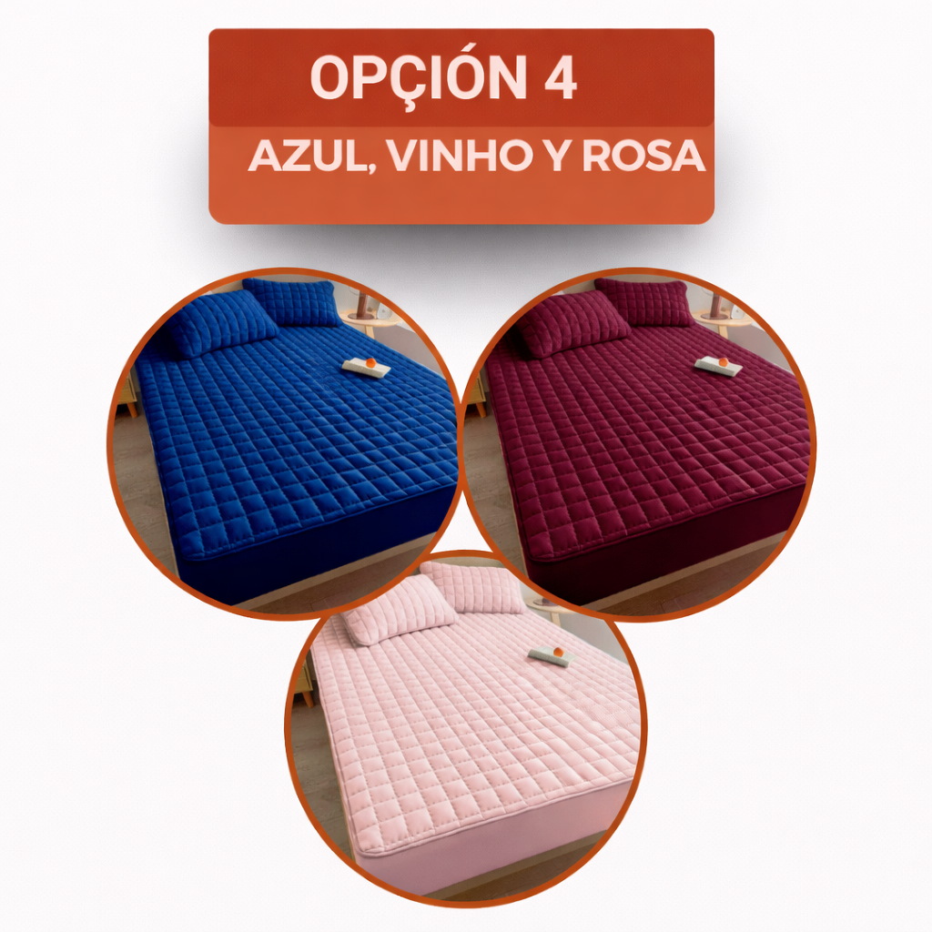 [COMPRÁ 1, LLEVÁ 3] Hydra Soft™ Juego de Cama Impermeable Premium – Sábana Ajustable + 2 Fundas