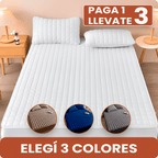 [COMPRÁ 1, LLEVÁ 3] Hydra Soft™ Juego de Cama Impermeable Premium – Sábana Ajustable + 2 Fundas