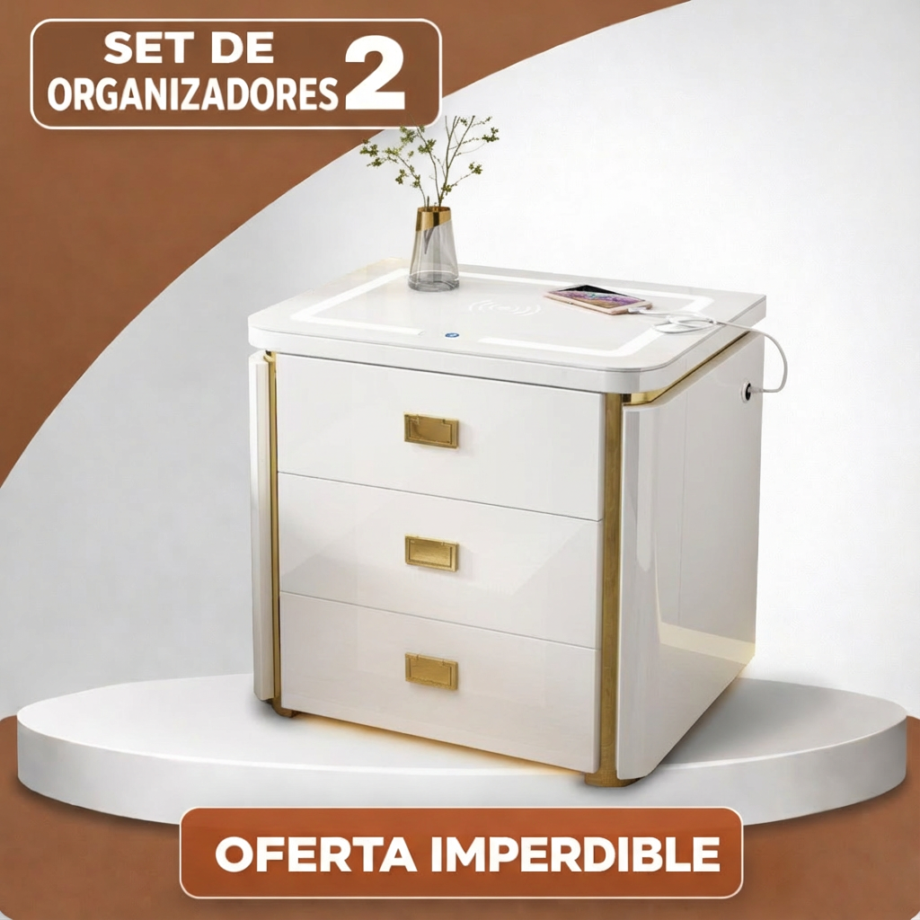 ¡Pagás 1 y Te Llevás 2! Organizador Multifuncional con Caja Fuerte y Sistema Touch Inteligente